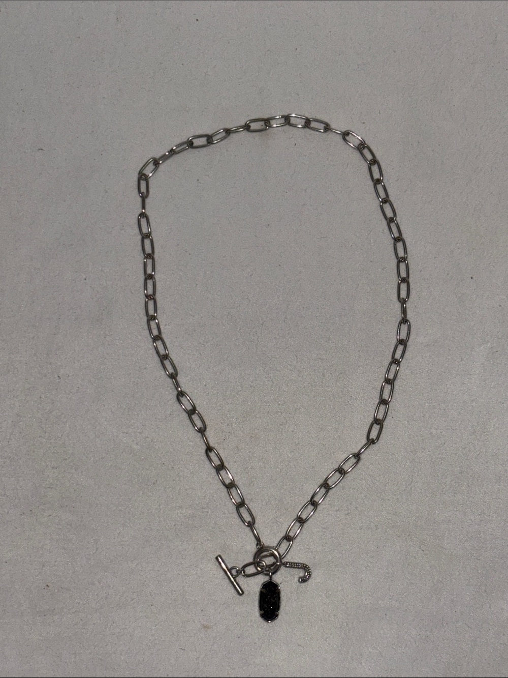 Kendra Scott Chain Necklace with Black Pendant